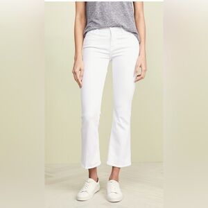 Frame Le Crop Mini Boot Cut Jeans - white